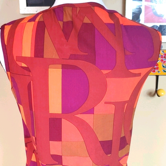 Nina Ricci colorful print sleeveless blouse - Picture 5 of 7